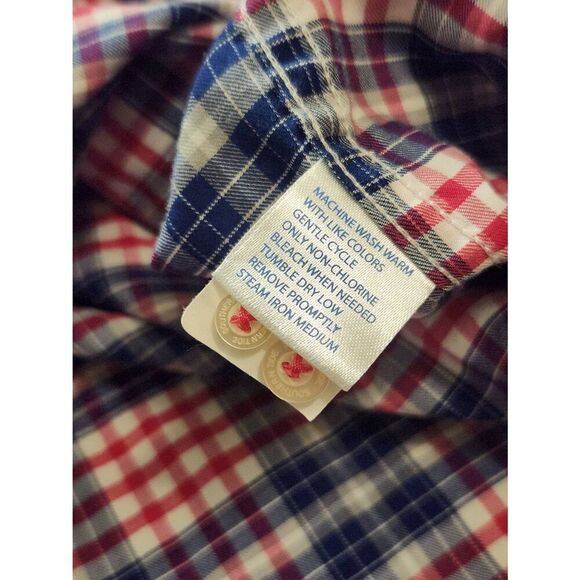 Southern Tide plaid chest pocket button up mens 2XL shirt Skipjack Logo cotton - Picture 7 of 9